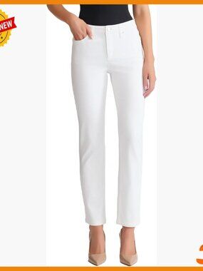 Straight Leg Jeans Mid Rise 31 Inseam Premium Denim Business Casual